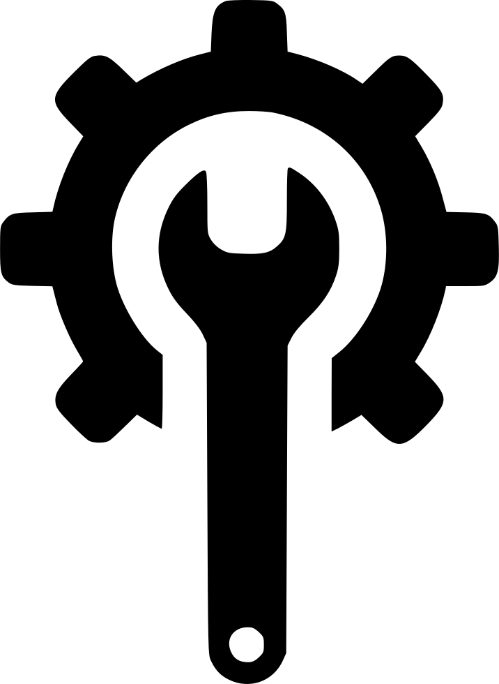 Wrench Repair Gear Configure - Wrench And Gear Icon (716x980), Png Download