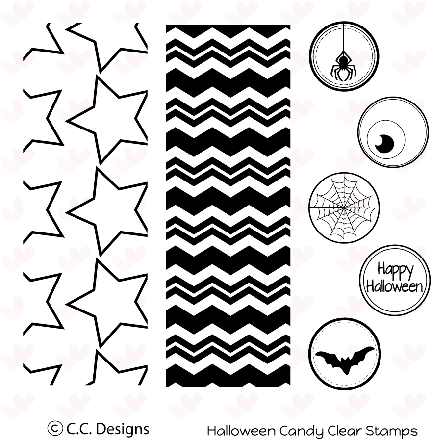 Halloween Candy Wrappers Clear Stamp Set - Candy (900x900), Png Download