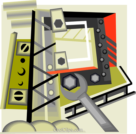 Wrench Turning Nut Royalty Free Vector Clip Art Illustration - Graphic Design (480x470), Png Download