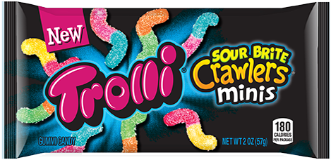 Trolli - Trolli Sour Brite Crawlers Minis Tropical - 11 Oz. (500x500), Png Download