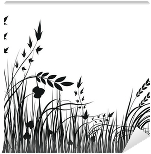 Grass Vector Silhouette Wall Mural • Pixers® • We Live - Grass Drawing (400x400), Png Download