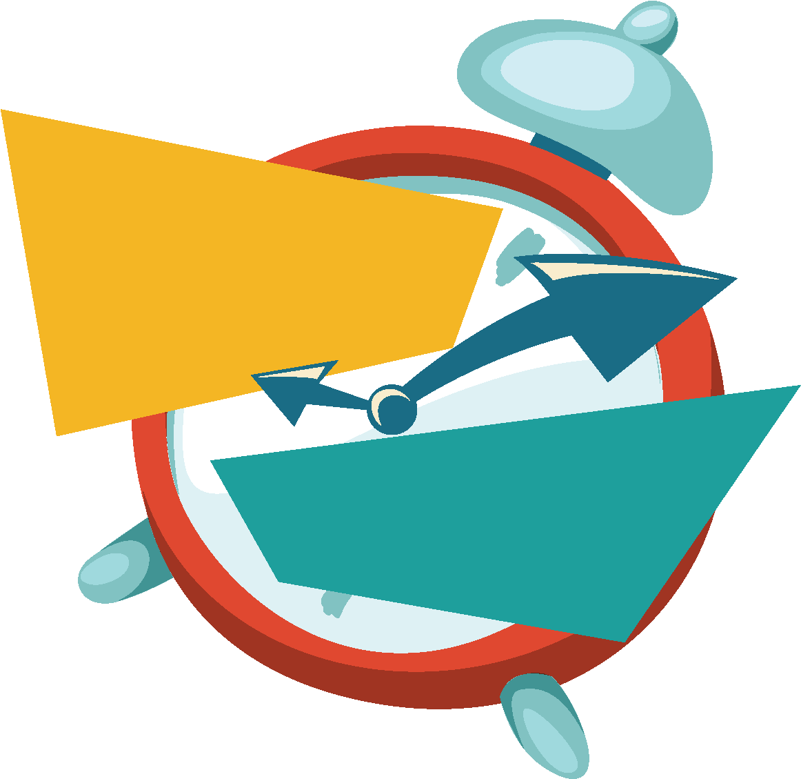 Elemento De Reloj De Alarma Geométrica De Dibujos Animados - Vector Graphics (1772x1378), Png Download