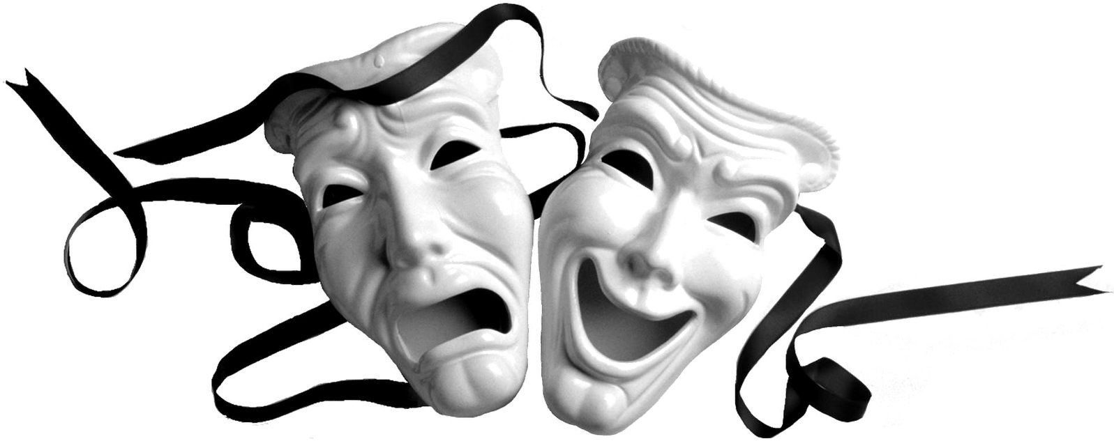 Sad Clipart Human Face - 27 Mart Dünya Tiyatrolar Günü (1600x661), Png Download
