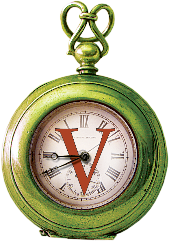 Alfabeto Reloj V - Alphabet (613x852), Png Download