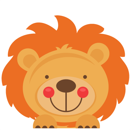 Cute Clipart Scrapbook - Miss Kates Cuttables Lion (432x432), Png Download