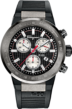 65-reloj - Salvatore Ferragamo F-80 Titanium Chronograph Watch, (250x500), Png Download