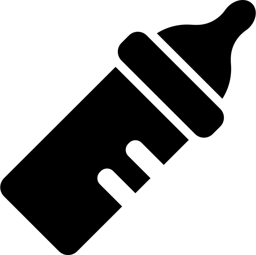 Baby Bottle - - Baby Bottle Silhouette Png (982x980), Png Download