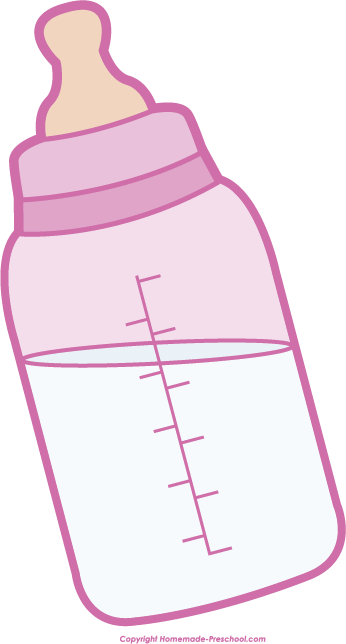 Click To Save Image - Girl Baby Bottle Clipart (346x644), Png Download