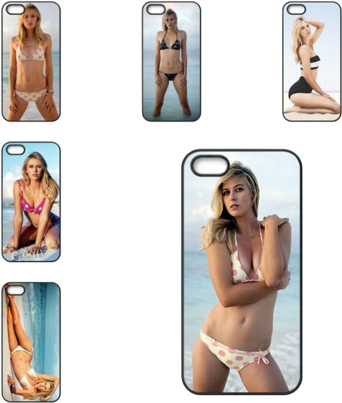 For Samsung Galaxy S2 S3 S4 S5 S6 S7 Edge Mini Active - Maria Sharapova Poster Polka Dot Bikini 24x36 (600x600), Png Download