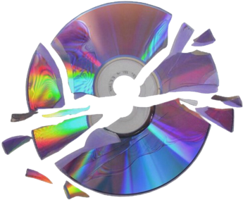Image About Tumblr In Overlays / Png / Wallpapers / - Broken Cd (400x330), Png Download