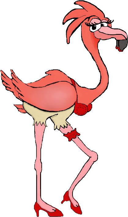 Pink Flaming Sexy Png - Sexy Flamingo (455x720), Png Download
