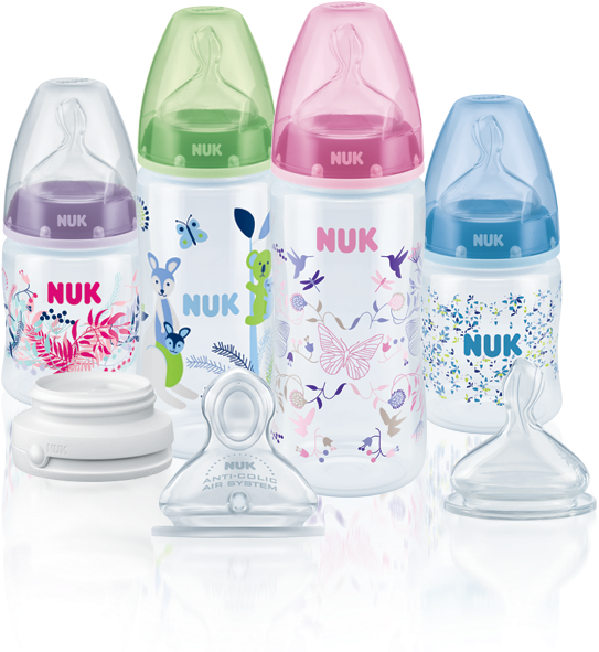 2010er Jahre - Nuk First Choice 300ml Silicone Bottle (650x601), Png Download