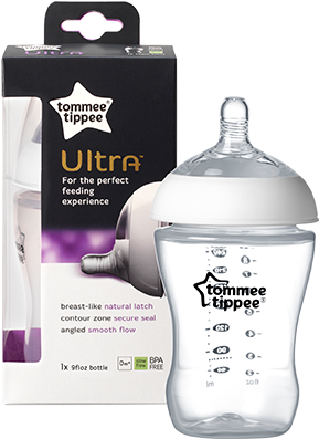 Tommee Tippee Ultra Bottle Single Bottle (530x500), Png Download