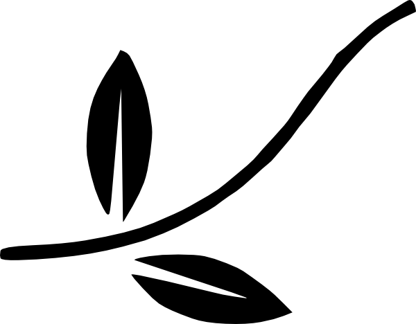 Branch Clipart Leafy Branch - Leaves With Branch Clipart (600x468), Png Download