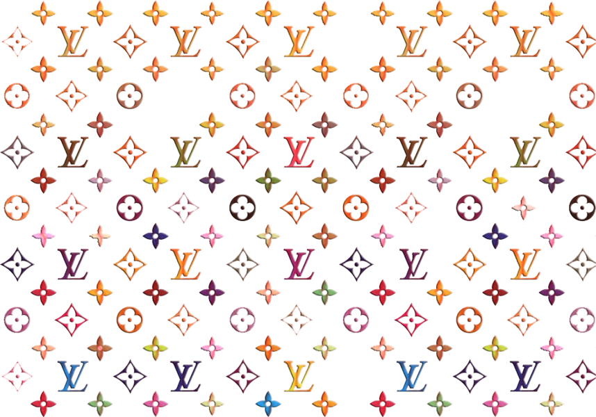 Share This Image - Louis Vuitton Multicolor Pattern (858x600), Png Download