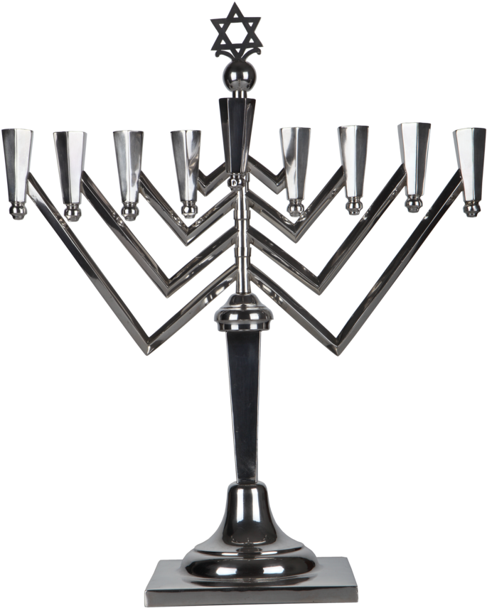 Hanukkah Lamp - Silver (1024x1024), Png Download
