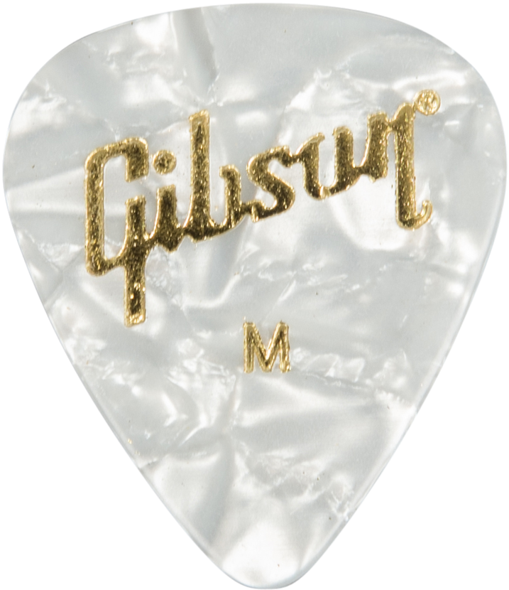 White Pearl Picks, 12 Pack - Gibson Guitars (1280x1280), Png Download
