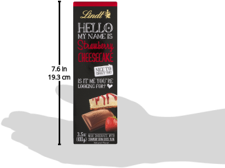 Lindt Hello My Name Is Strawberry Cheesecake Chocolate - Lindt Hello Strawberry Cheesecake Milk Chocolate Bar (400x400), Png Download