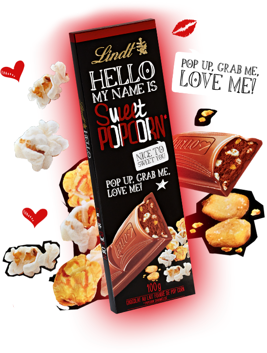 Hello My Name Is Sweet Popcorn - Lindt Hello Nougat Crunch Mini-sticks - 4.9 Oz Bag (546x766), Png Download