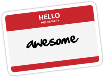 What Knives Did You Buy This Year - Hello My Name Is Sticker (375x360), Png Download