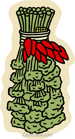 Leafy Vegetable With Hot Peepers Royalty Free Vector (261x480), Png Download
