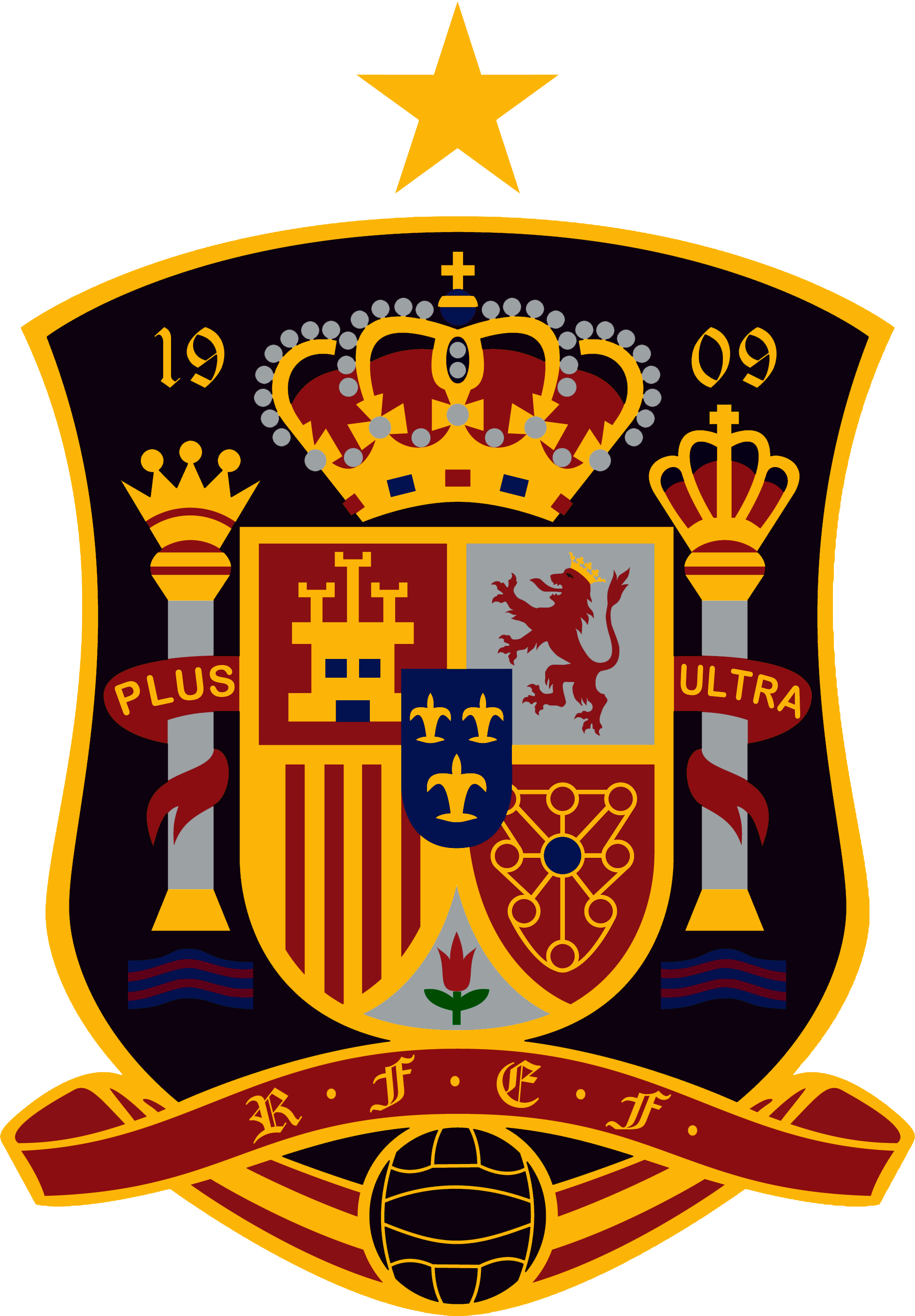 Spain National Football Team Badge - Equipe D Espagne Logo (1952x2806), Png Download