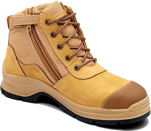 Blundstone 318 Lace / Zip Up Safety Work Boot - Blundstone Boots Zip (700x530), Png Download