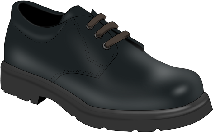 School Shoes Clipart Shoe Clip Art Is Great - Black Shoe Clip Art (700x424), Png Download