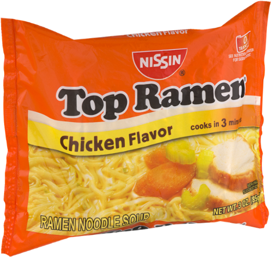 Picture Free Download Nissin Top Ramen Soup Chicken - Nissin Top Ramen Chicken 3 Oz (600x600), Png Download