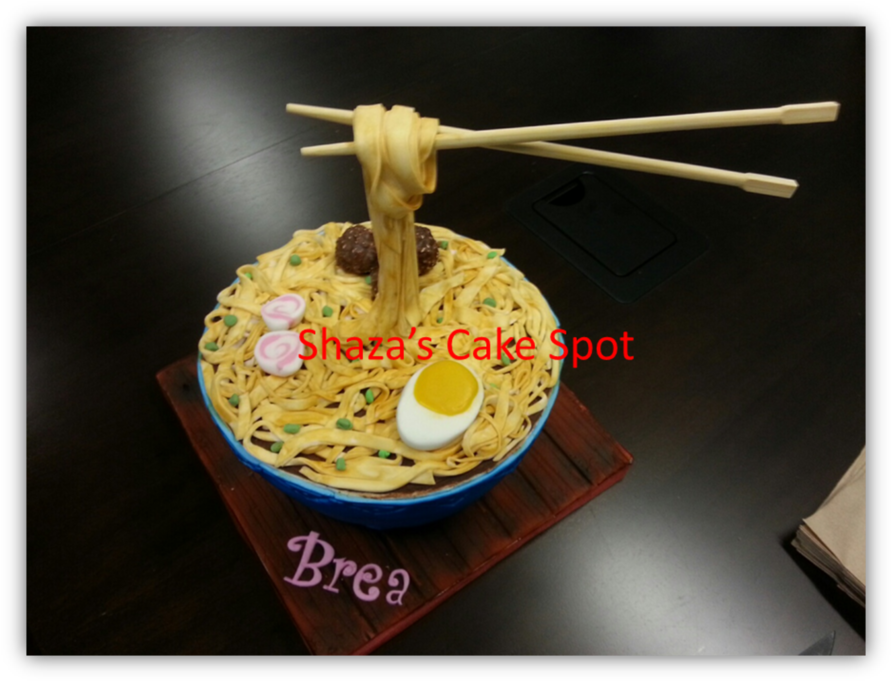 Ramen Noodle Bowl Cake On Cake Central - Dish (900x690), Png Download