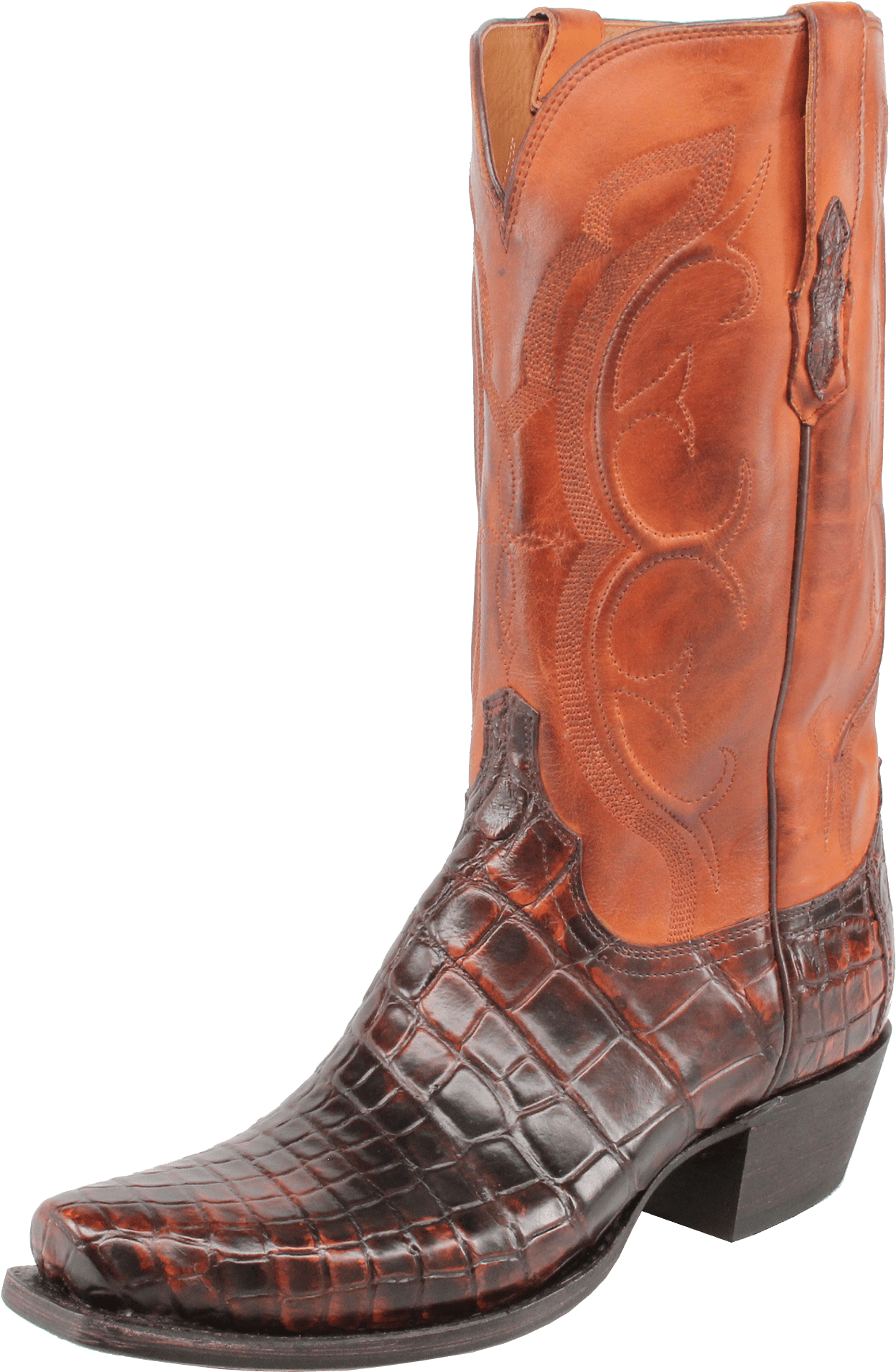 Lucchese Men's Giant Alligator Boot - Brick Red (1848x2000), Png Download