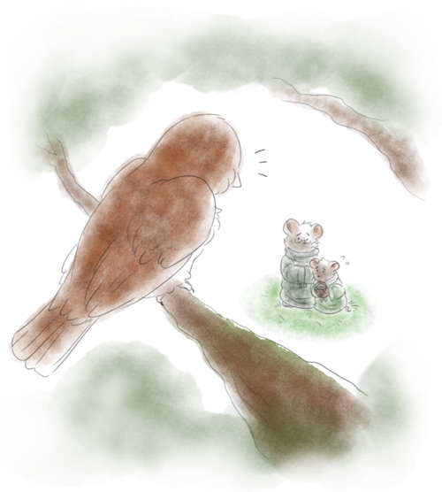 It Was Cool Inside Great Hall - House Sparrow (500x556), Png Download