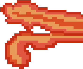 Bacon Vector Pixel Art - Bacon Pixel Art (350x350), Png Download