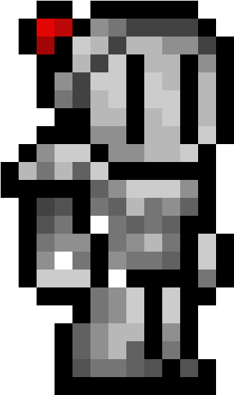 Terraria Custom Pixel Art Knight Armor - Molten Armor Terraria Transparent (910x1170), Png Download
