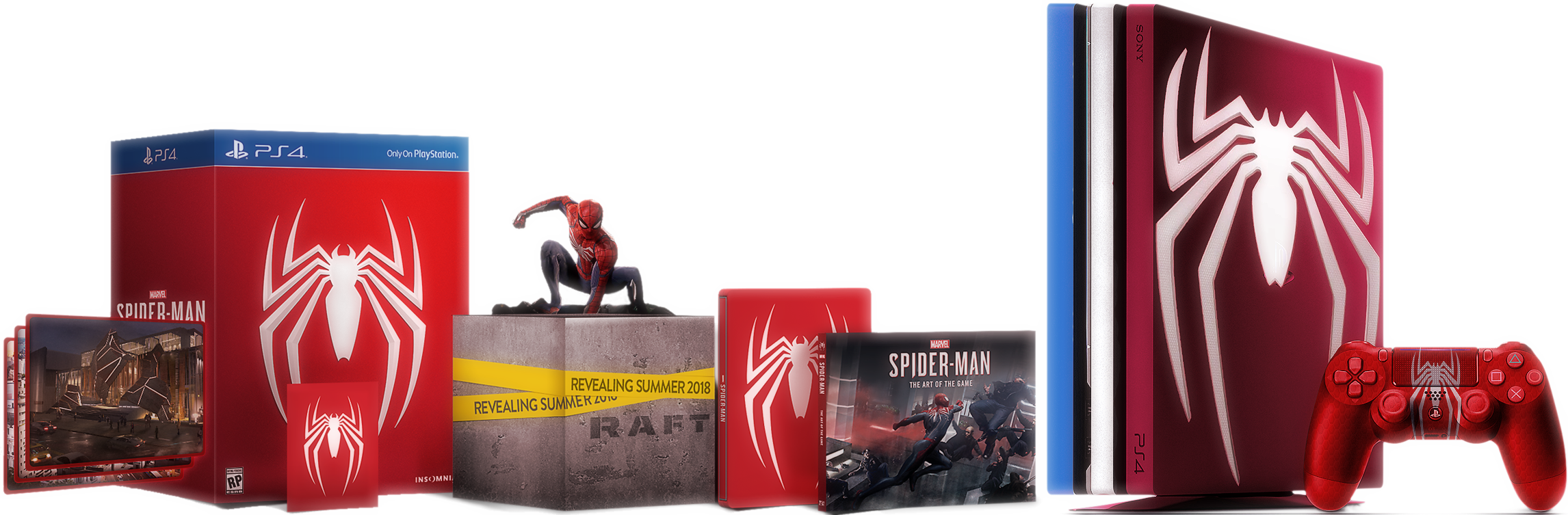 Untitled - Ps4 Limited Edition Spiderman (2292x753), Png Download