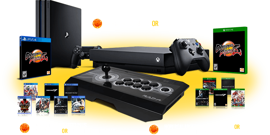Win Sony Ps4 Pro Or Xbox One X Gaming Console Giveaway - Dragon Ball Fighter Z Xbox One (910x457), Png Download