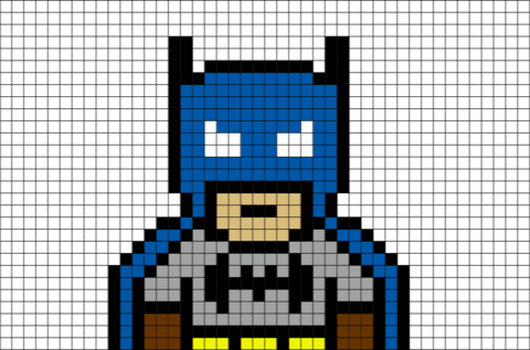 Picture - Pixel Art Super Heros (480x317), Png Download