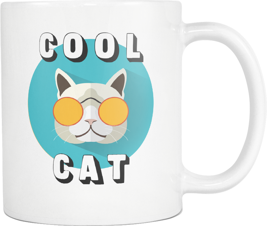 Cool Cat Mug - Mug (1024x1024), Png Download