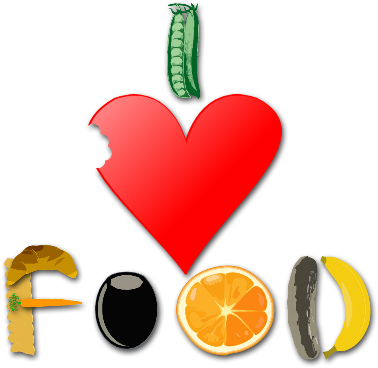 I Love Food White Background - Love Food Background (1600x1600), Png Download