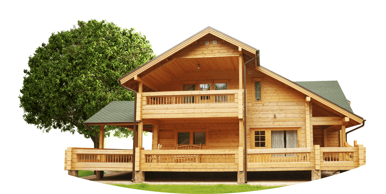 Drewniany Dom (1360x678), Png Download