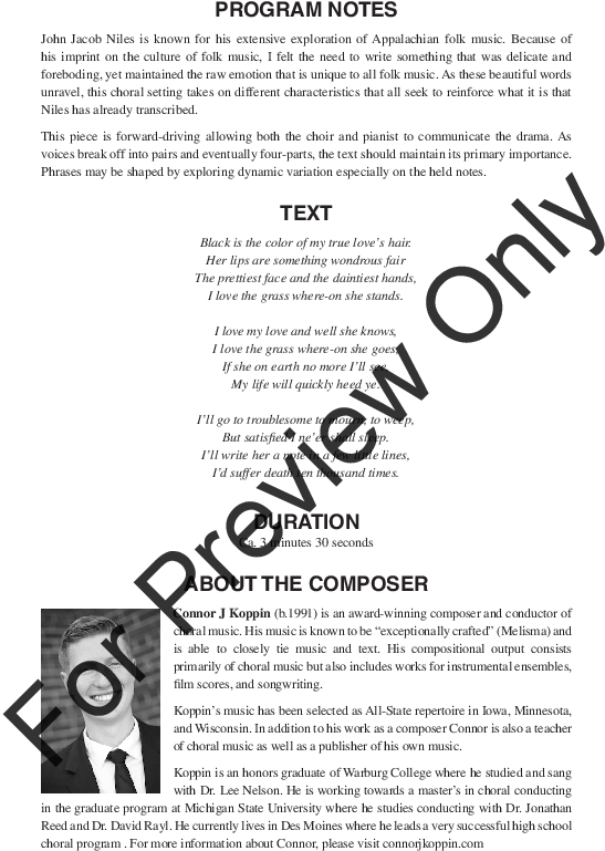 Black Is The Color Thumbnail - Inverno Orchestra Sheet Music Todd Parrish (648x1008), Png Download
