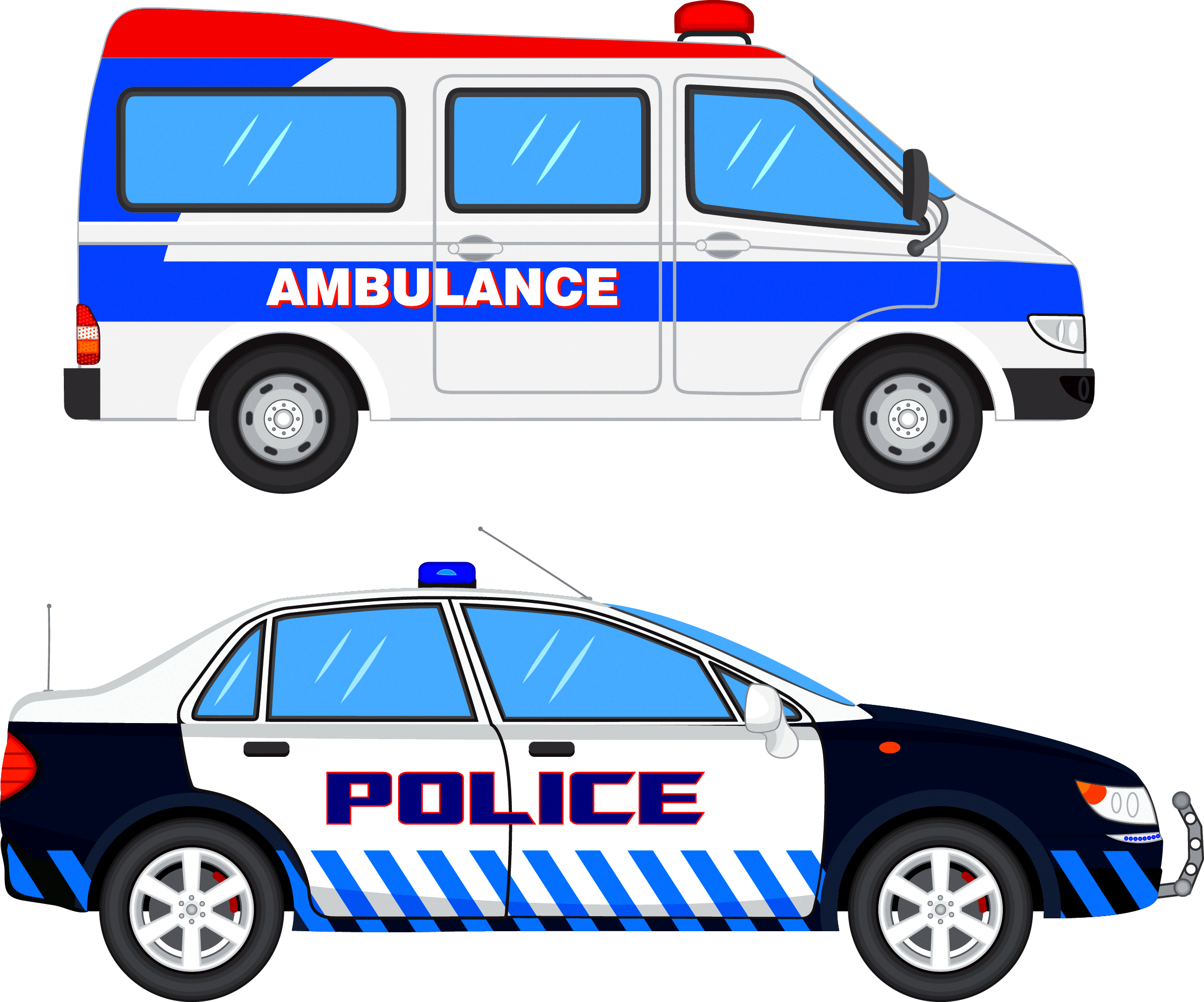 Police Car Clip Art - Clip Art Ambulance (2244x1868), Png Download