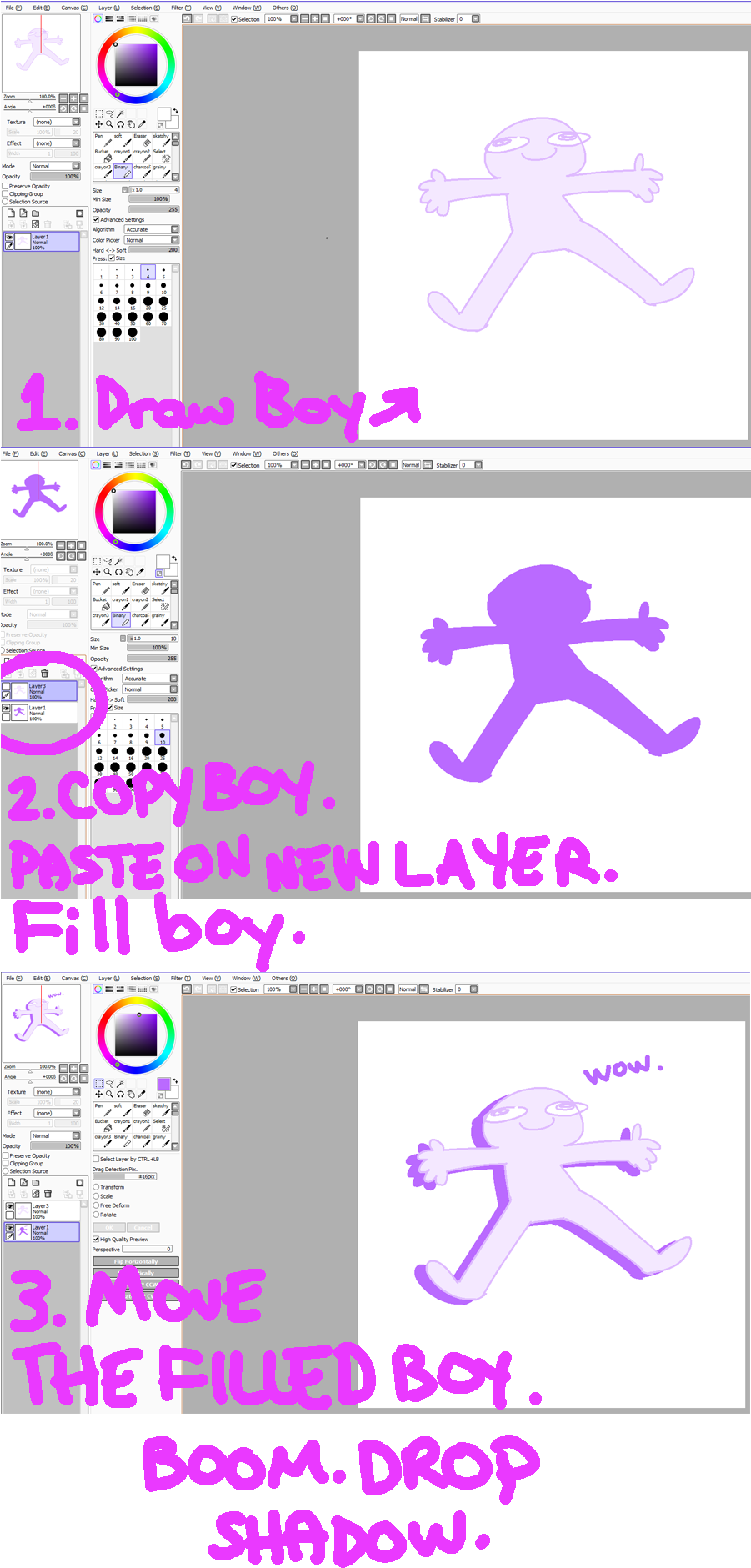 Sai Drop Shadow Tutorial Really Good - Sai Glitch Effect (900x1922), Png Download