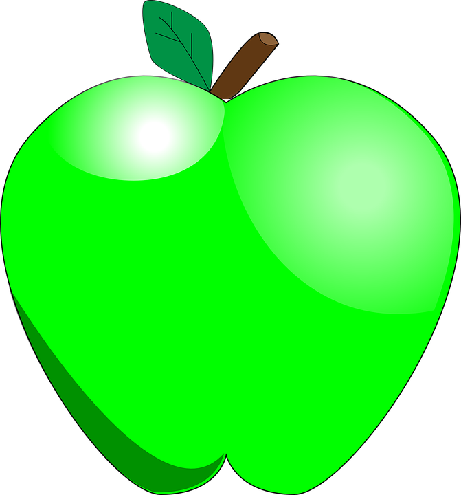Image - Green Apple Clipart Transparent (671x720), Png Download