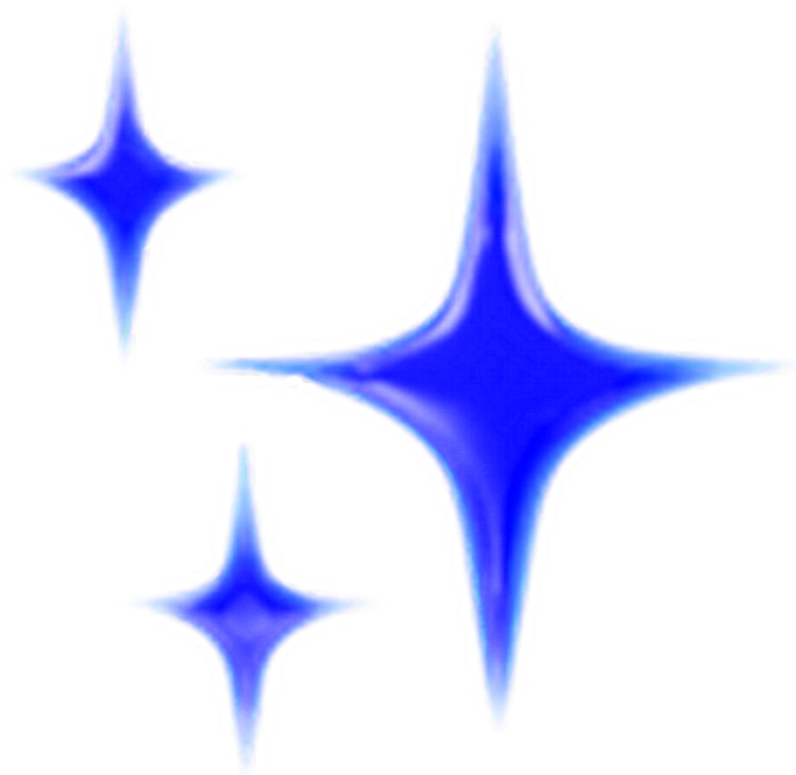 Emoji Emojisticker Blue Sparkles - Blue Sparkles Png (1024x1024), Png Download