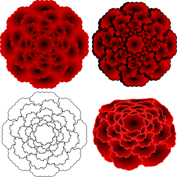 How To Set Use Red Abstract Flower Clipart (600x601), Png Download