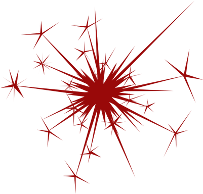 Red Sparkles Fireworks - Sparks Clipart (400x400), Png Download