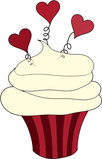Clipart Info - Red Velvet Cupcake Clipart (408x629), Png Download