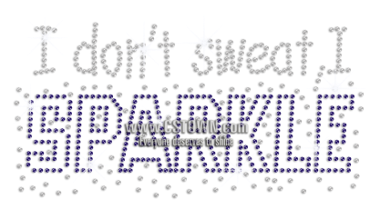 Royal Blue Sparkle Iron-on Rhinestone Transfer - Calligraphy (450x450), Png Download