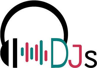 El Increible Mundo Del Dj - Vector Illustration Of Black Headphones With Blue (500x250), Png Download